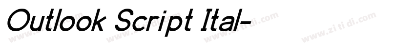 Outlook Script Ital字体转换